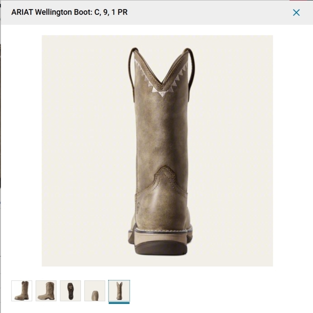 Ariat Tan Heeled Boots - Picture 3 of 6